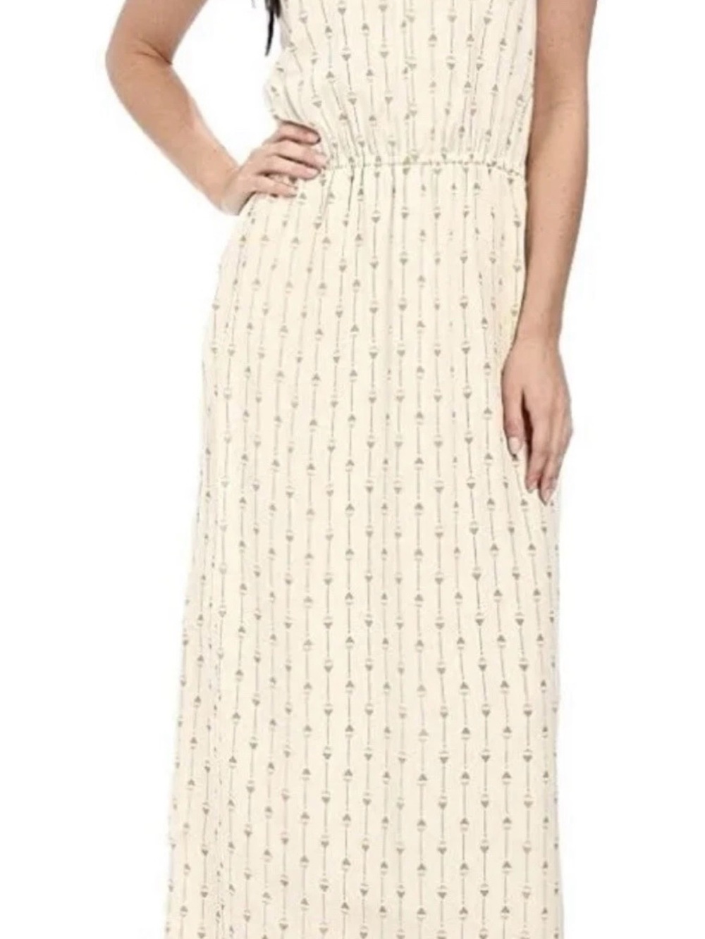 Lucky Brand silk Cream Maxi Dress